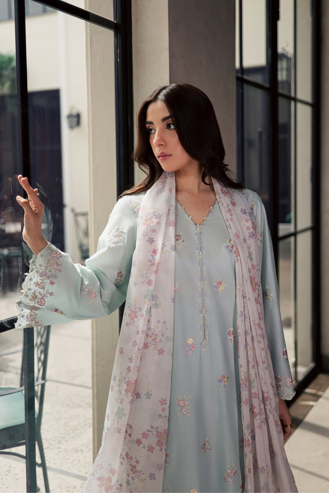 Miorah 3Pc - Embroidered Lawn Dress
