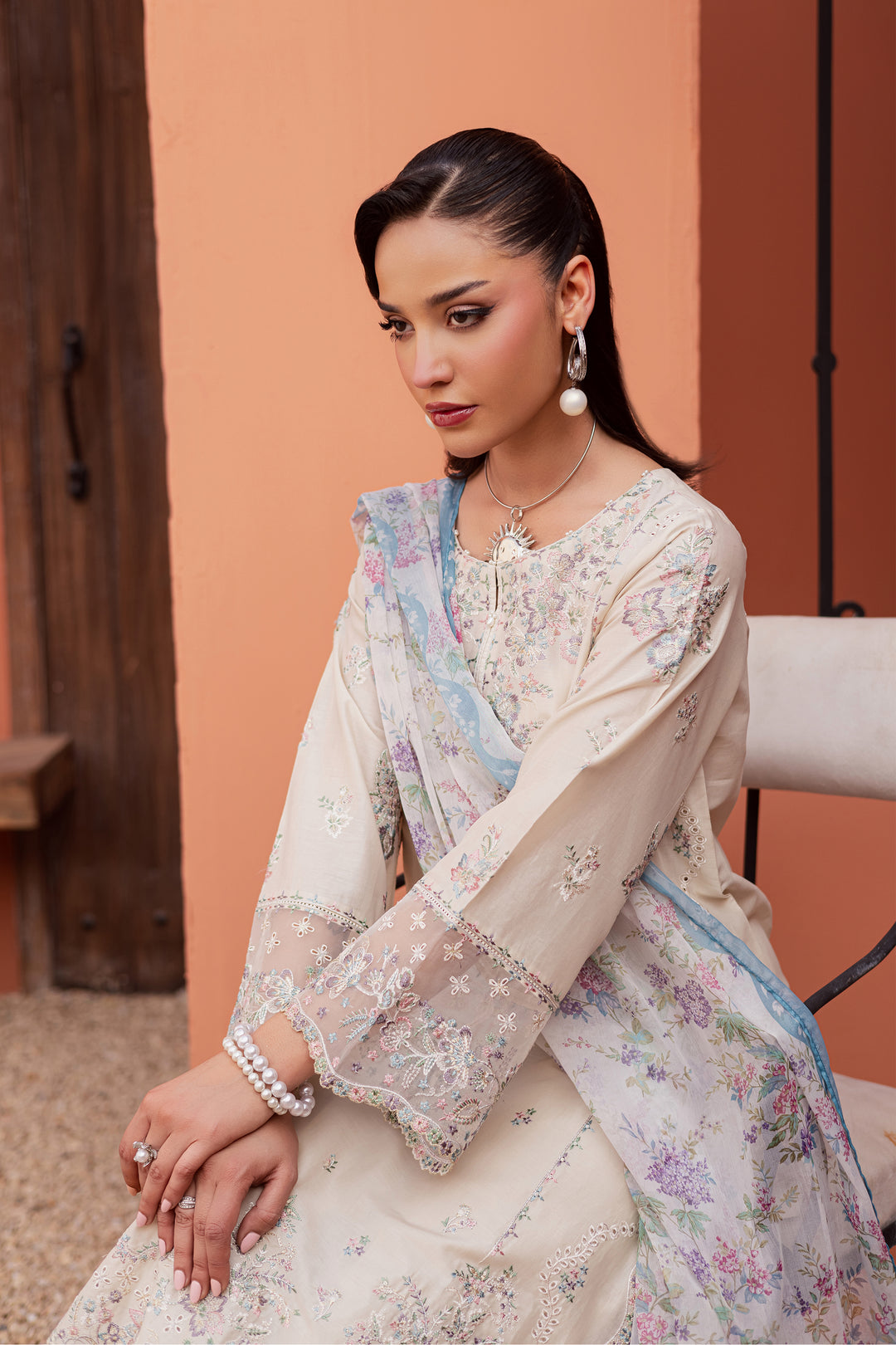 Cyntia 3Pc - Festive Embroidered Lawn