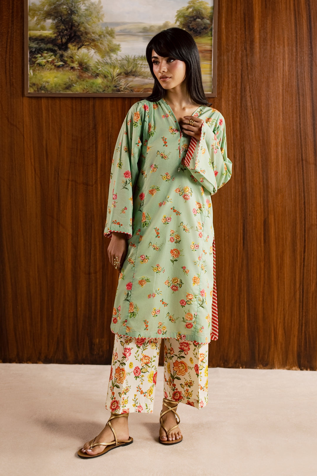 Corduroy 2Pc - Printed Lawn Dress