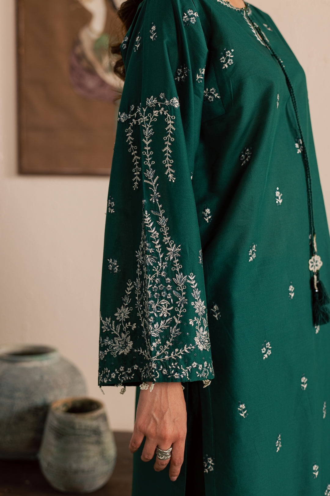 Green Nairobi 2Pc - Embroidered Lawn Dress