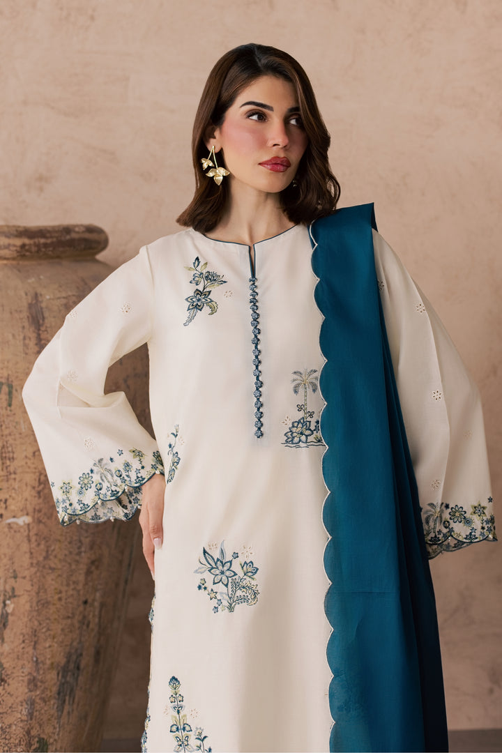 Fable 3Pc - Embroidered Lawn Dress