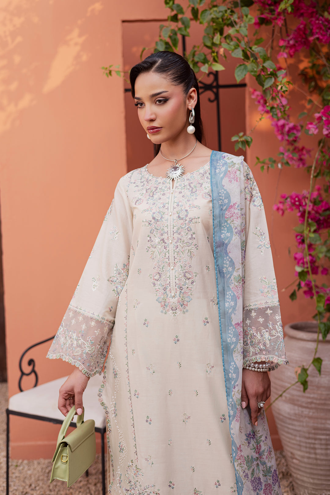 Cyntia 3Pc - Festive Embroidered Lawn