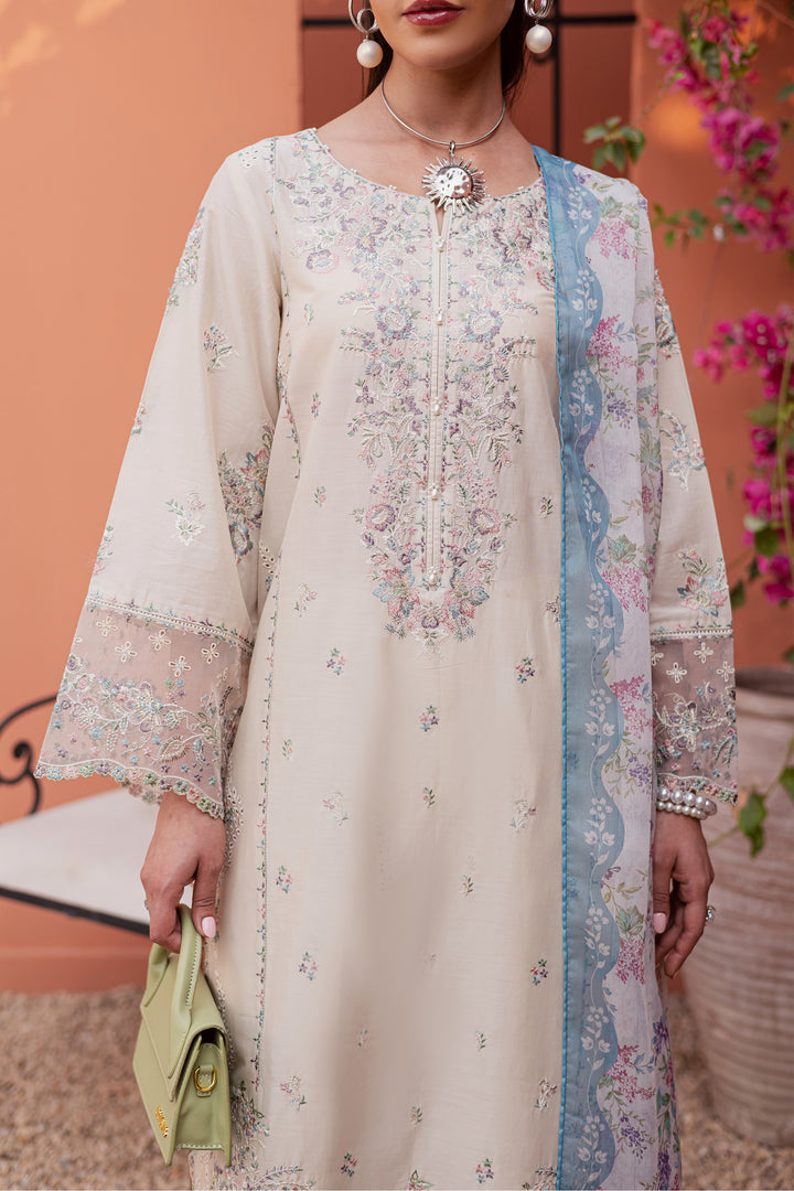 Cyntia 3Pc - Festive Embroidered Lawn