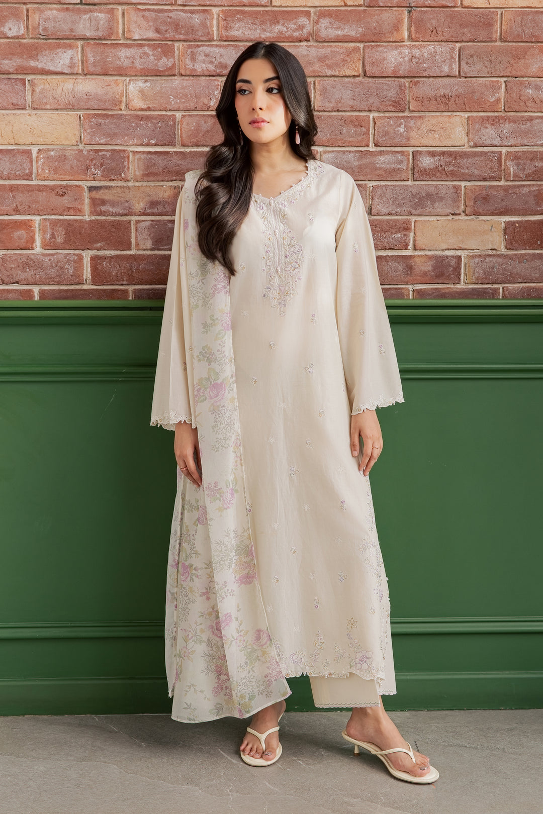 Vanila Frost 3Pc - Embroidered Lawn Dress