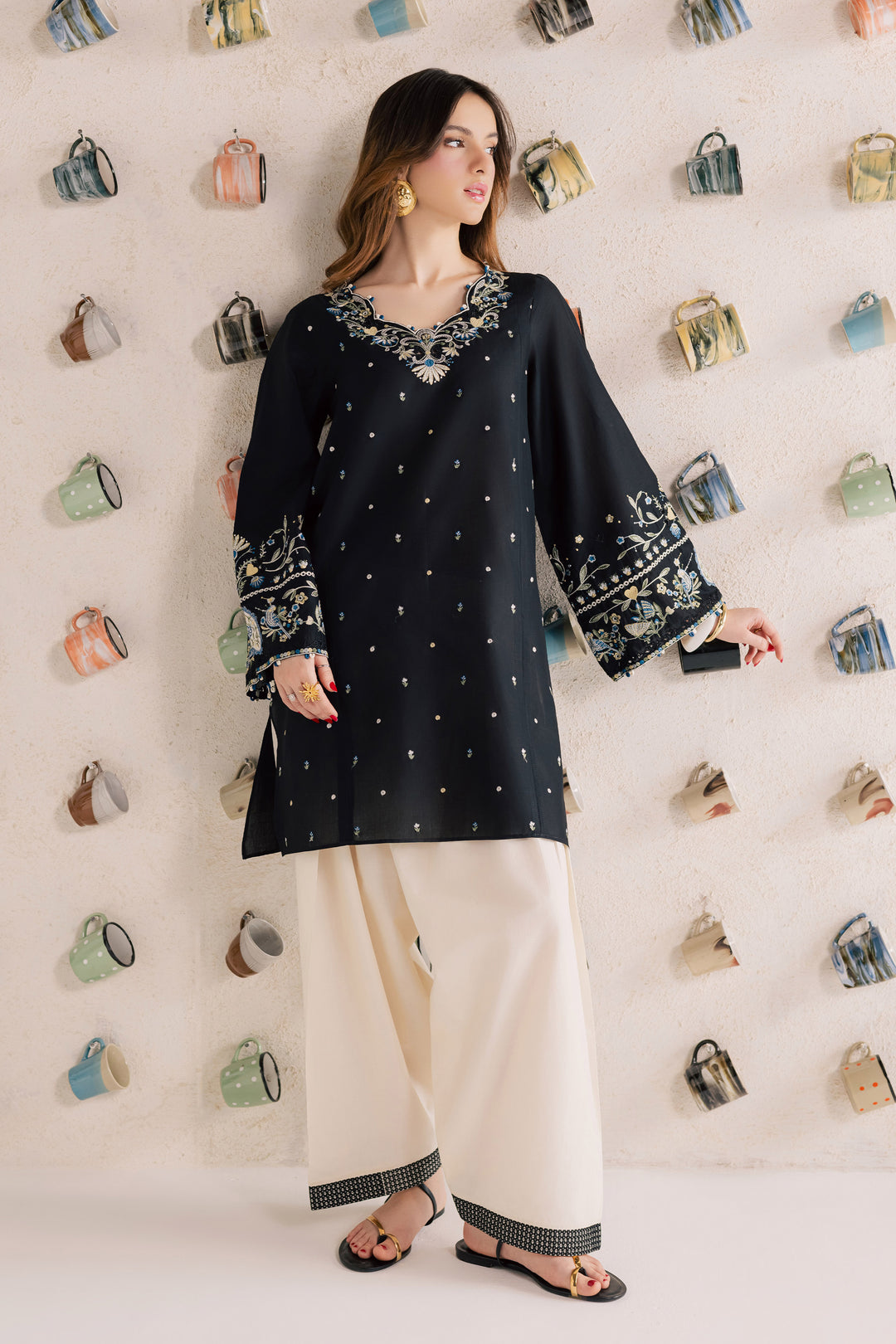 Blue Jay 2Pc - Embroidered Lawn Dress