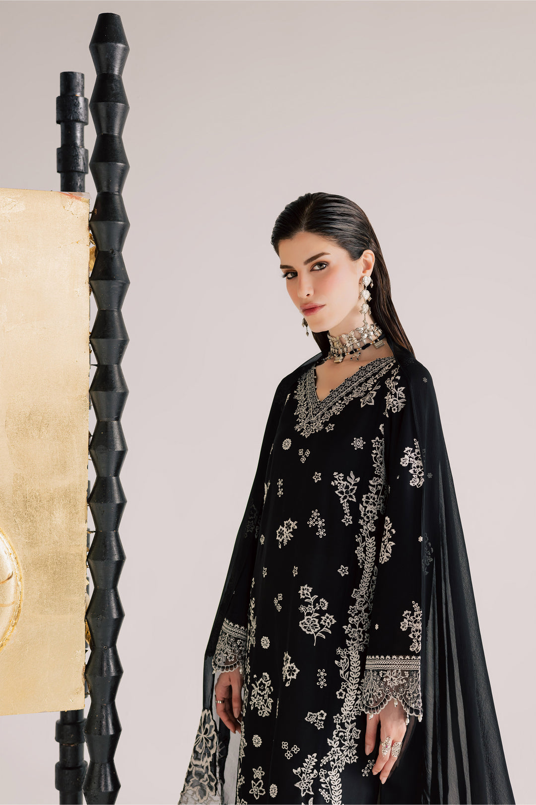 Black Aura 3Pc - Festive Eid Pret