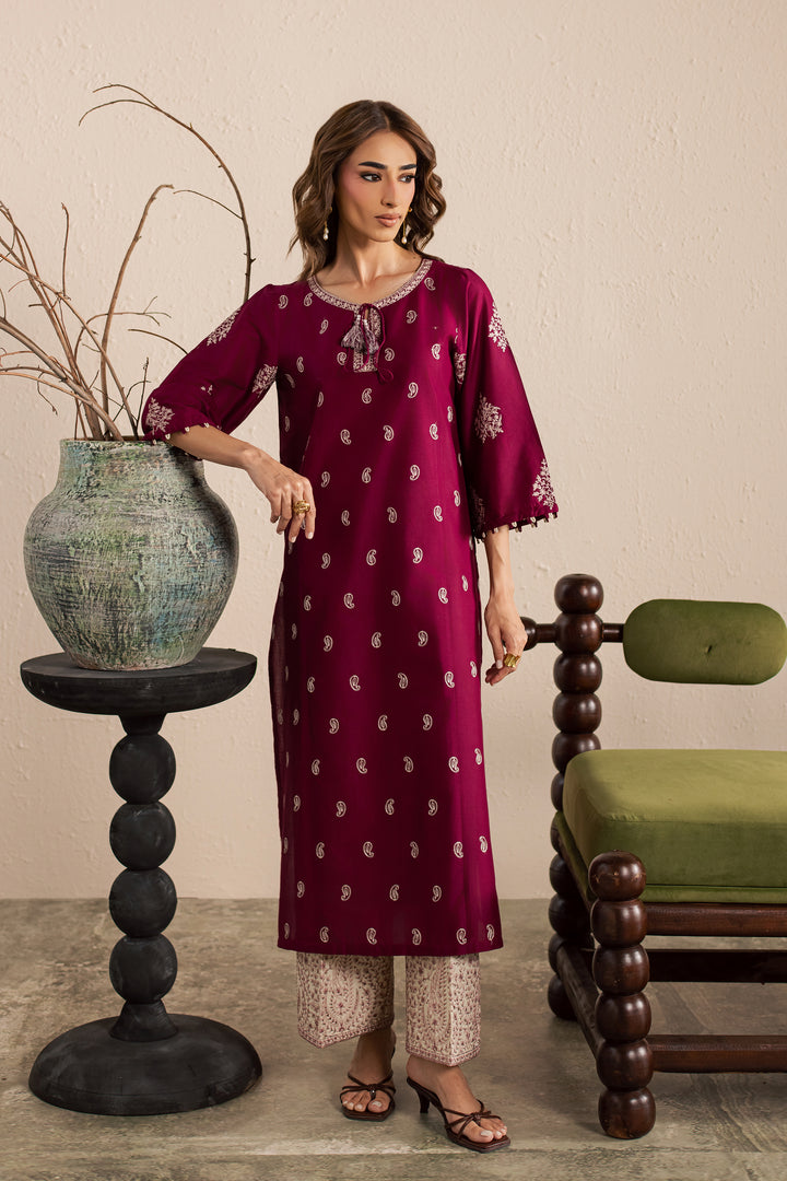 Bramble 2Pc - Embroidered Lawn Dress