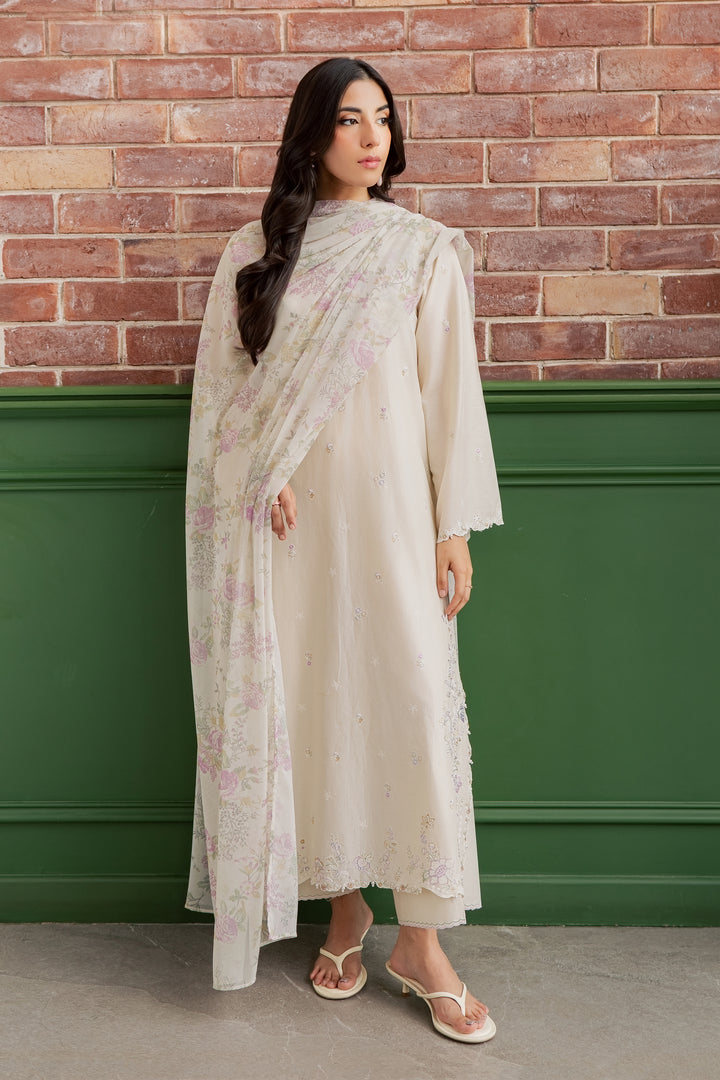 Vanila Frost 3Pc - Embroidered Lawn Dress