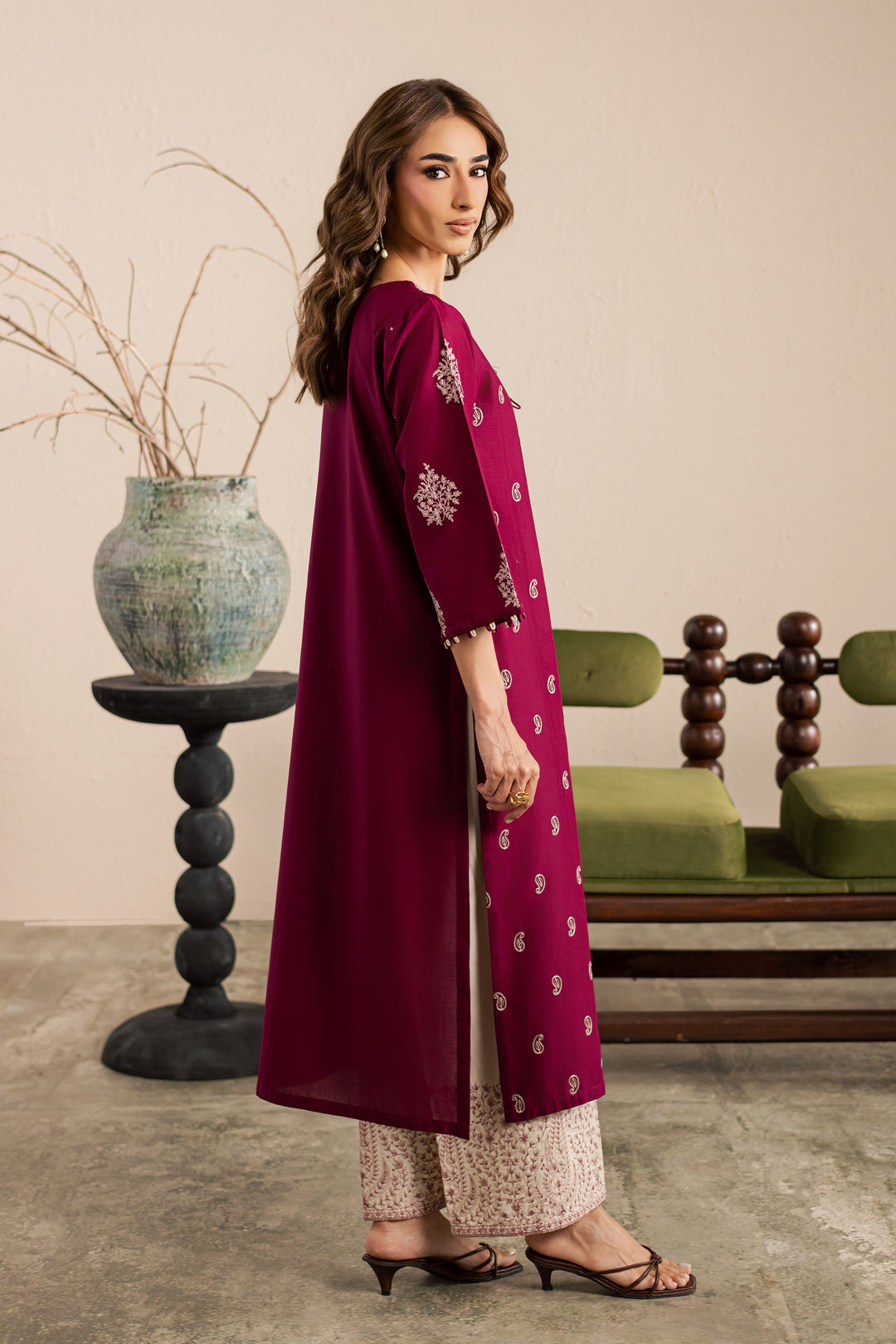 Bramble 2Pc - Embroidered Lawn Dress