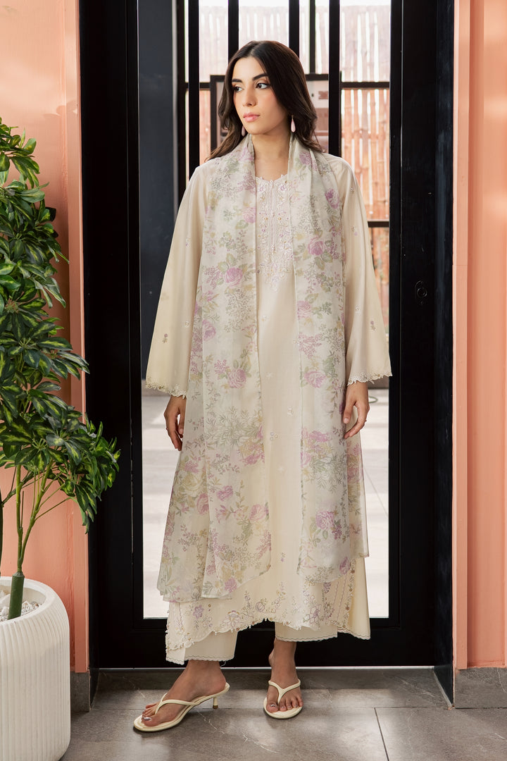 Vanila Frost 3Pc - Embroidered Lawn Dress
