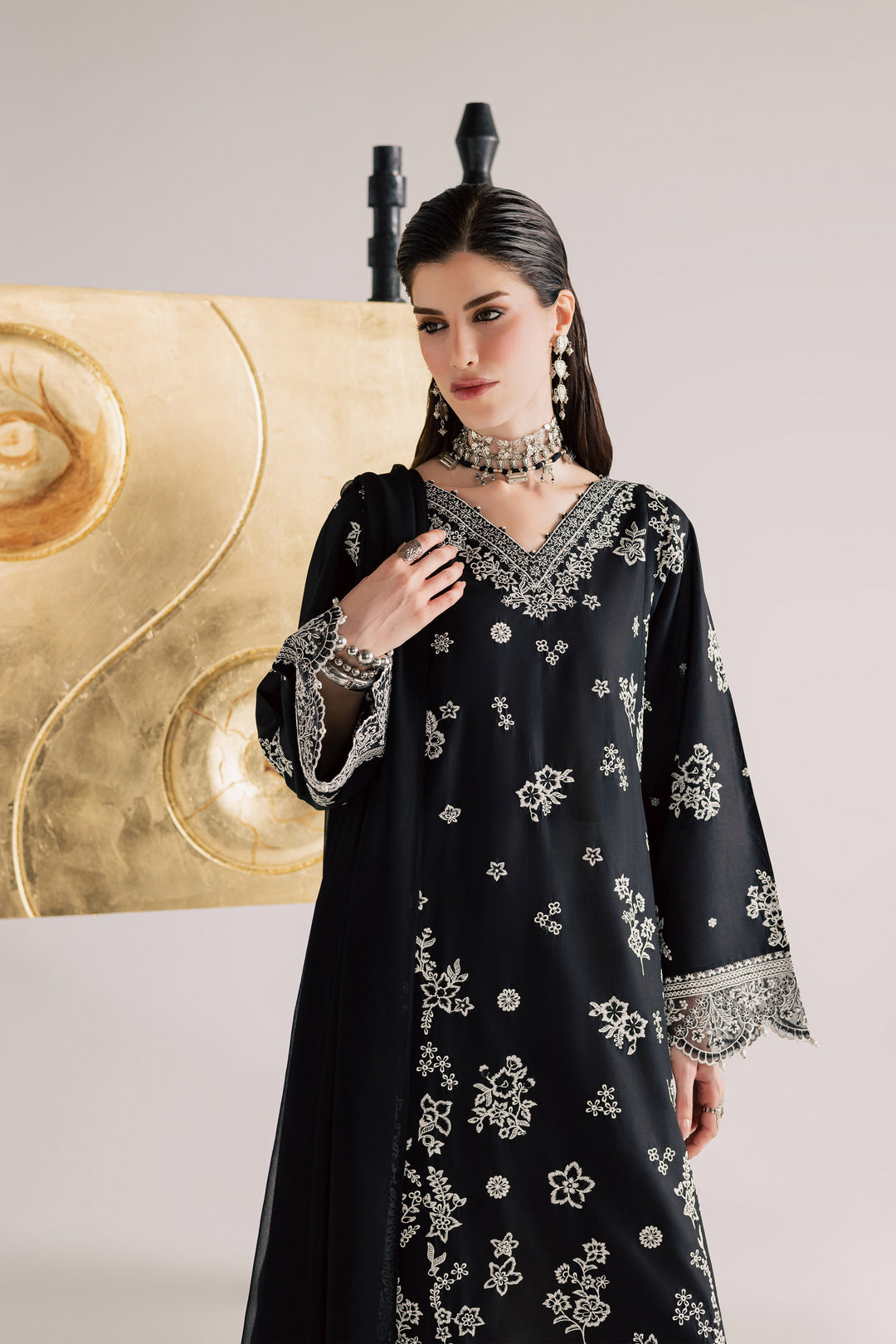 Black Aura 3Pc - Festive Eid Pret