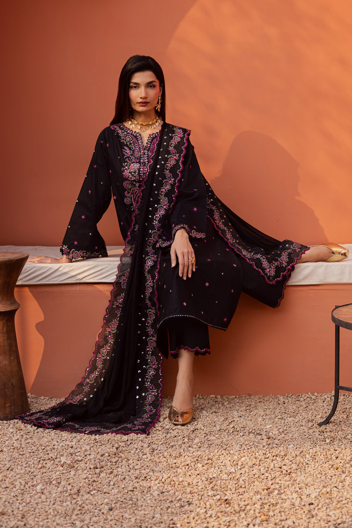 Unaiza 3Pc - Festive Embroidered Lawn