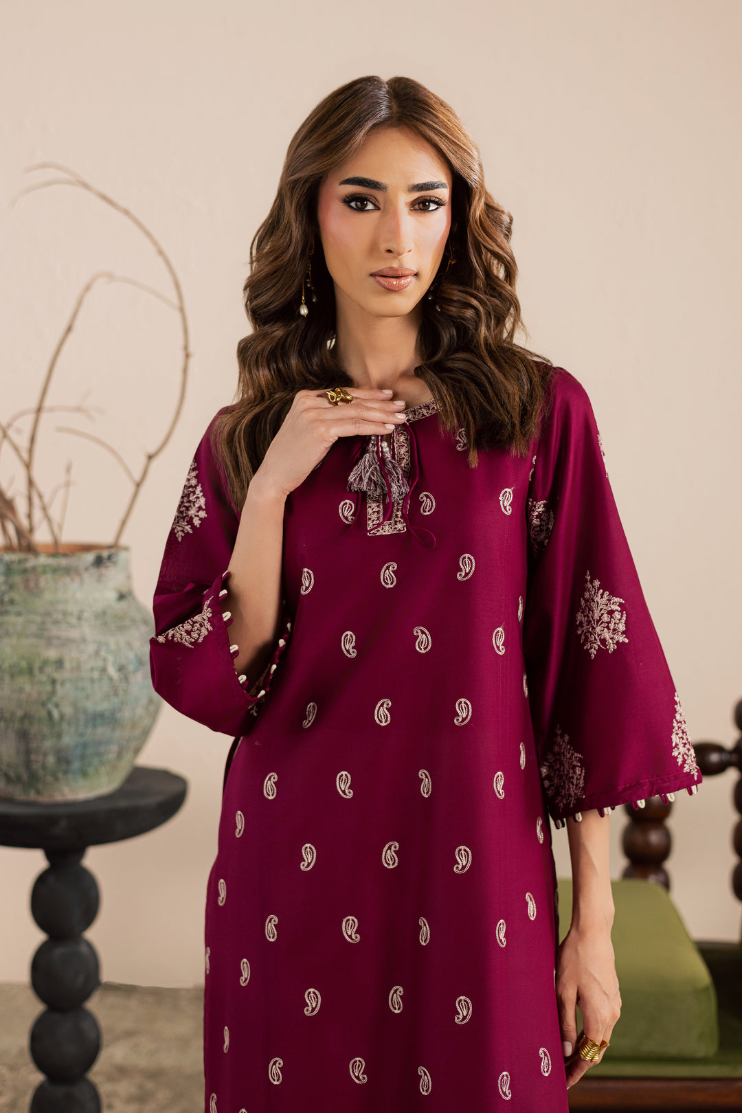 Bramble 2Pc - Embroidered Lawn Dress