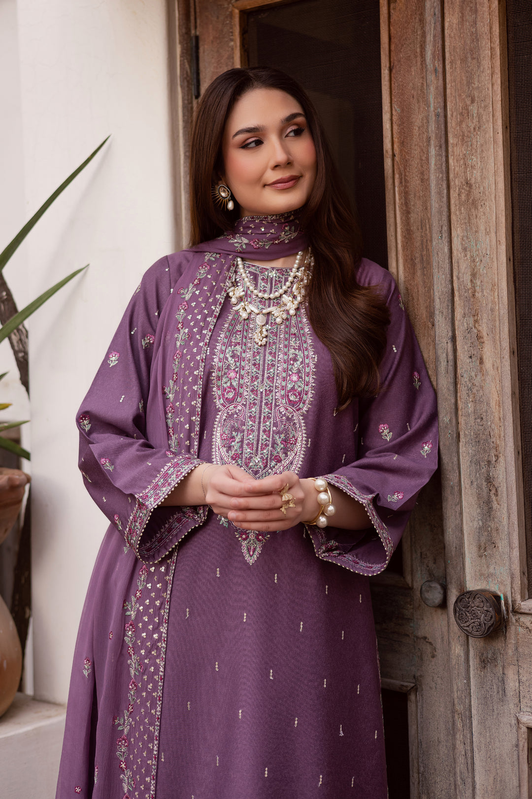 Neha 3Pc - Embroidered Festive Pret