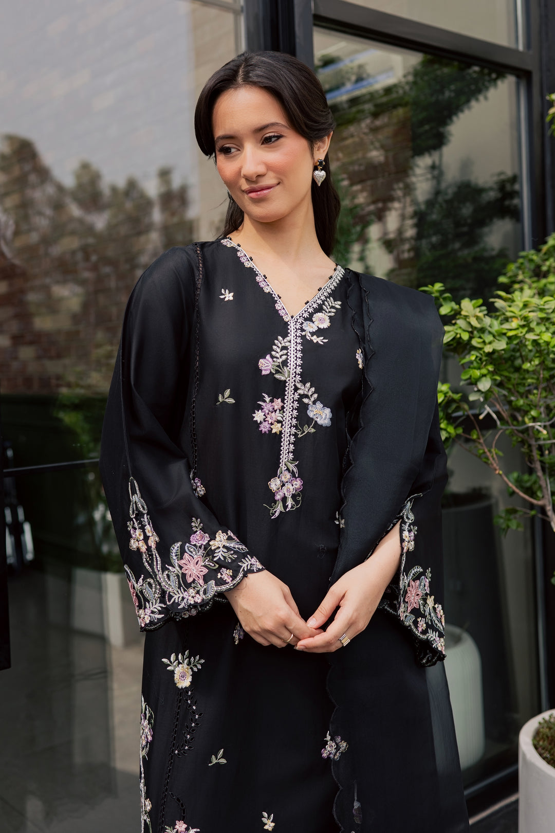 Caviar 3Pc - Embroidered Lawn Dress