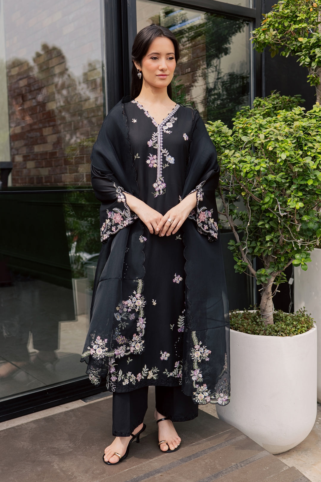 Caviar 3Pc - Embroidered Lawn Dress