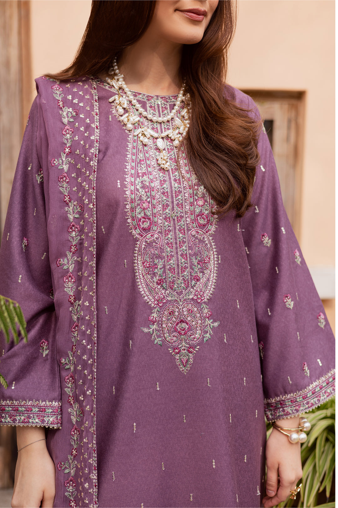 Neha 3Pc - Embroidered Festive Pret