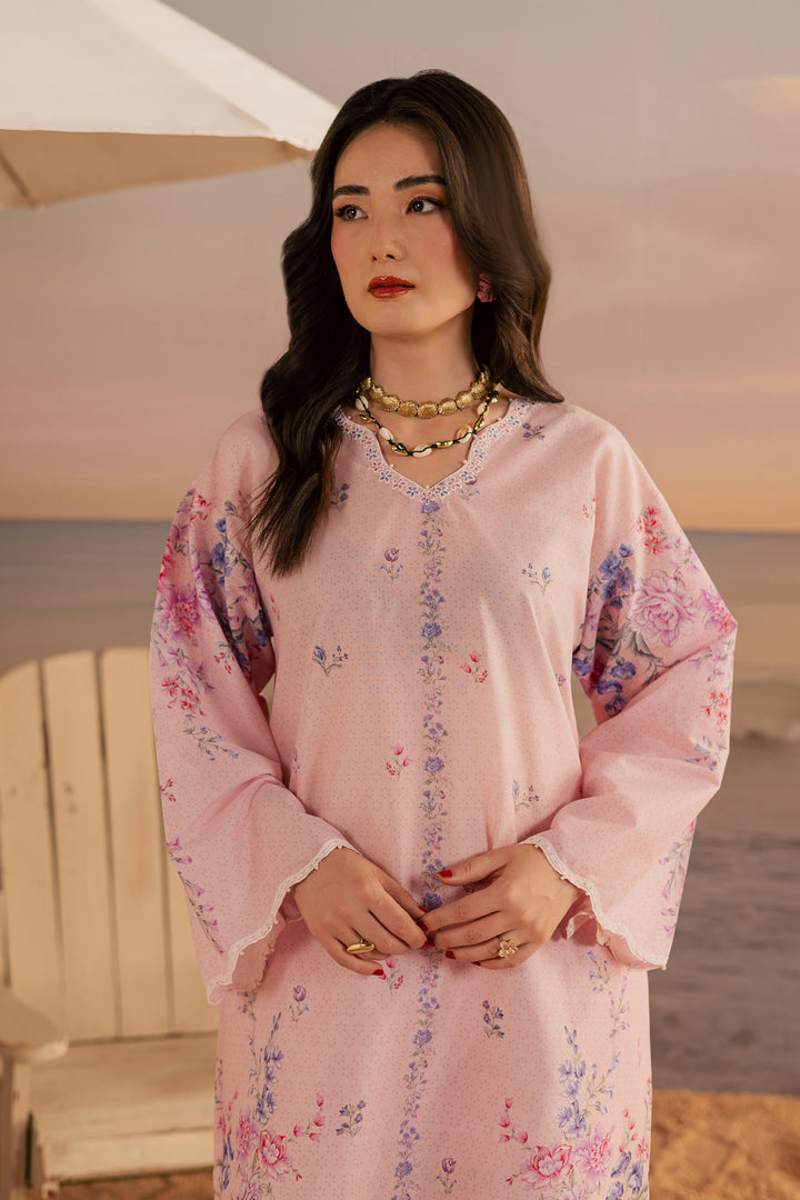 Misty Lavender 2Pc - Printed Lawn Dress