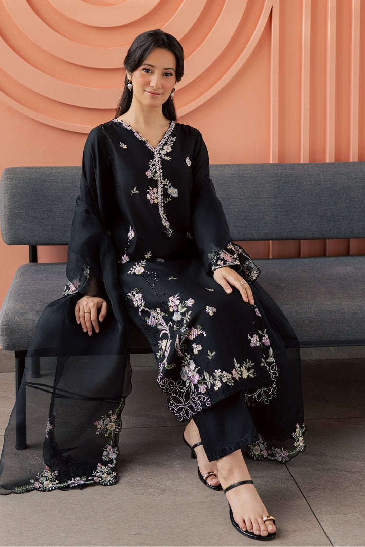Caviar 3Pc - Embroidered Lawn Dress