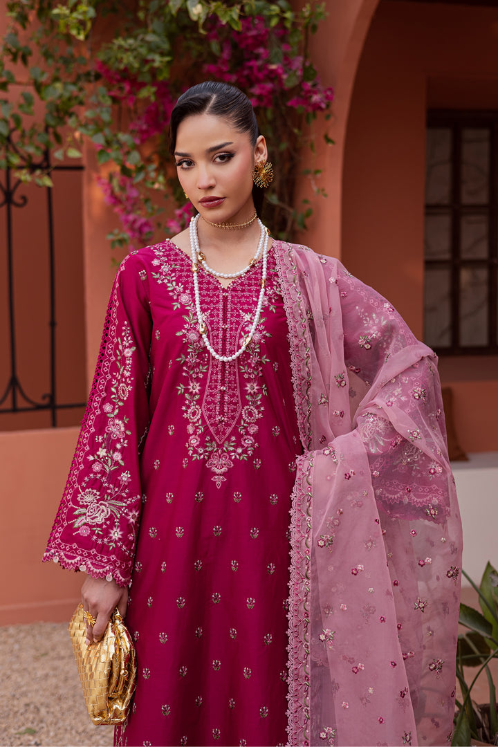 Pink Aleyla 3Pc - Festive Embroidered Lawn