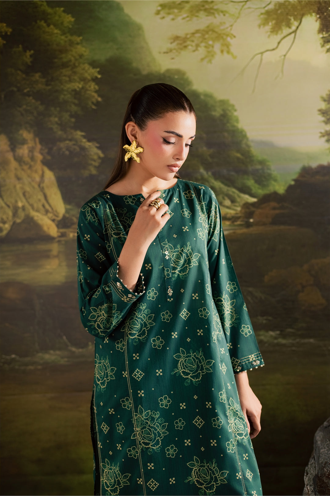 Moonsoon 2Pc - Printed Lawn Dress