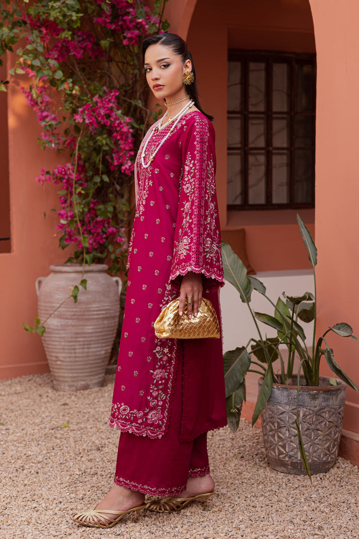 Pink Aleyla 3Pc - Festive Embroidered Lawn