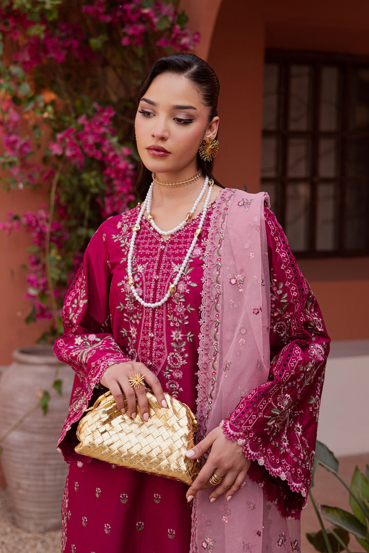 Pink Aleyla 3Pc - Festive Embroidered Lawn