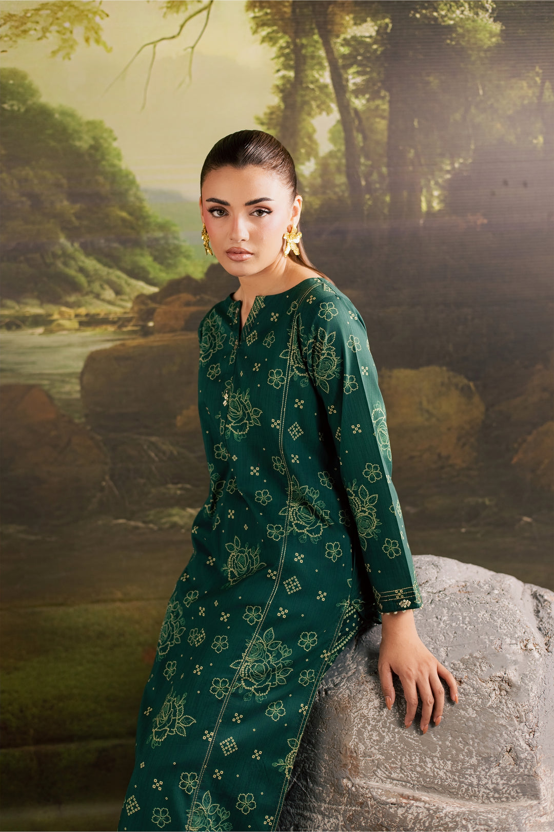 Moonsoon 2Pc - Printed Lawn Dress