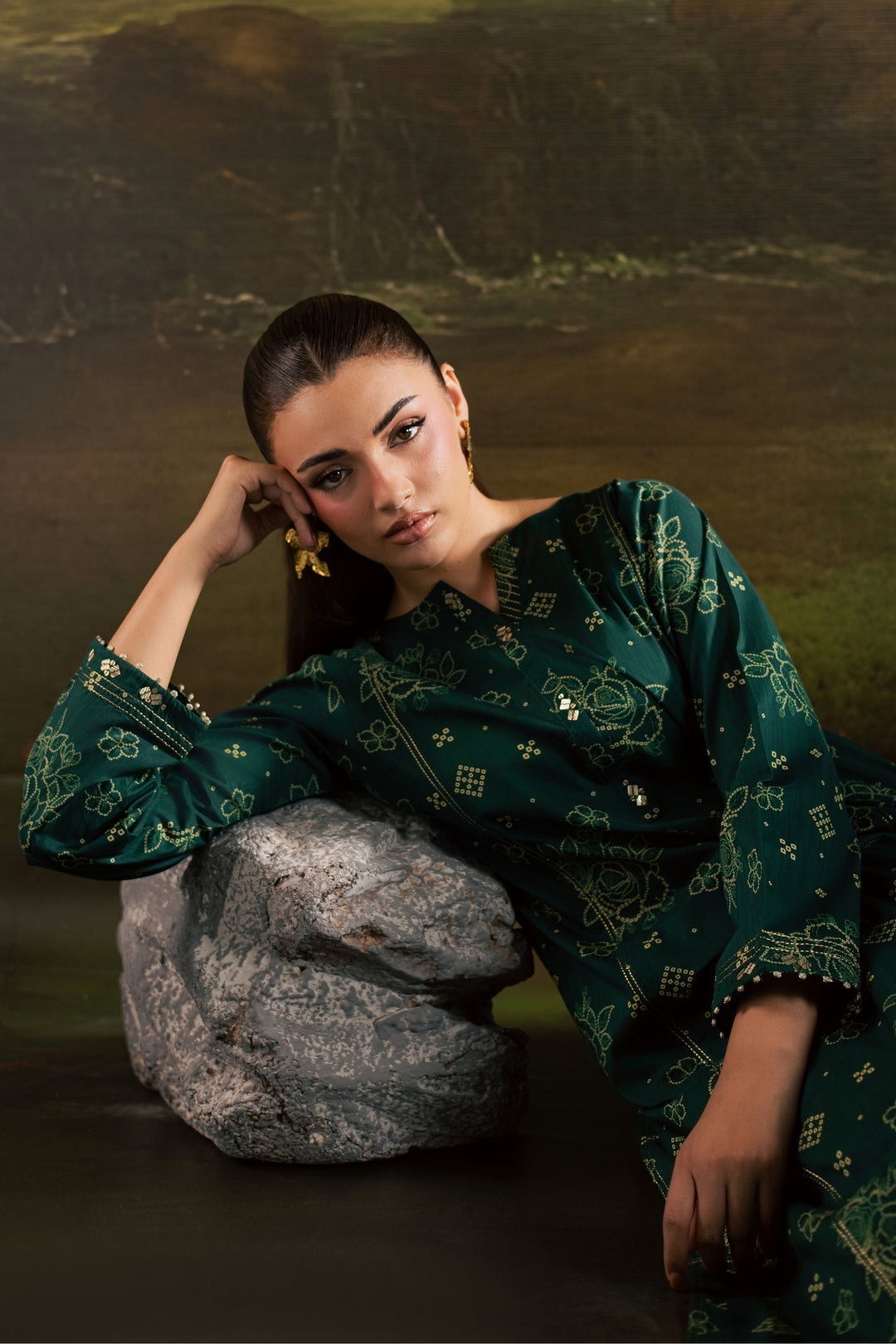 Moonsoon 2Pc - Printed Lawn Dress