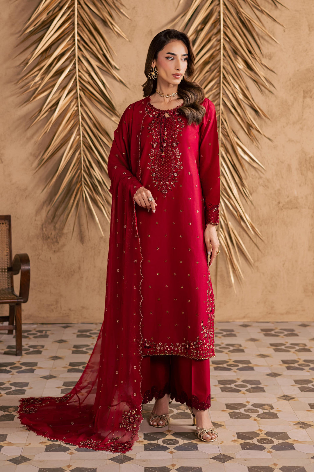 Shaili 3Pc - Embroidered Festive Pret