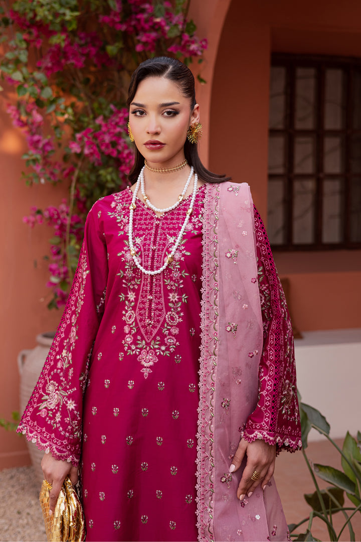 Pink Aleyla 3Pc - Festive Embroidered Lawn