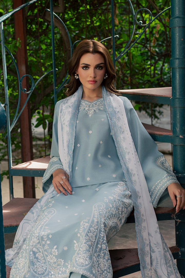 Phoebe 3Pc - Embroidered Khaddar Pret