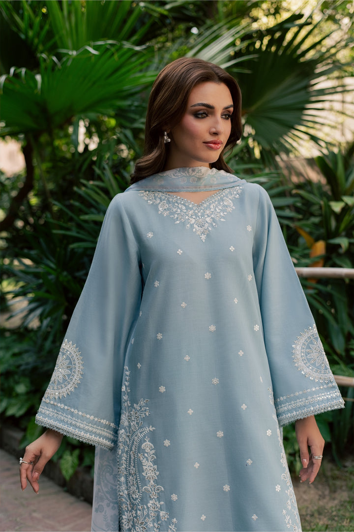 Phoebe 3Pc - Embroidered Khaddar Pret