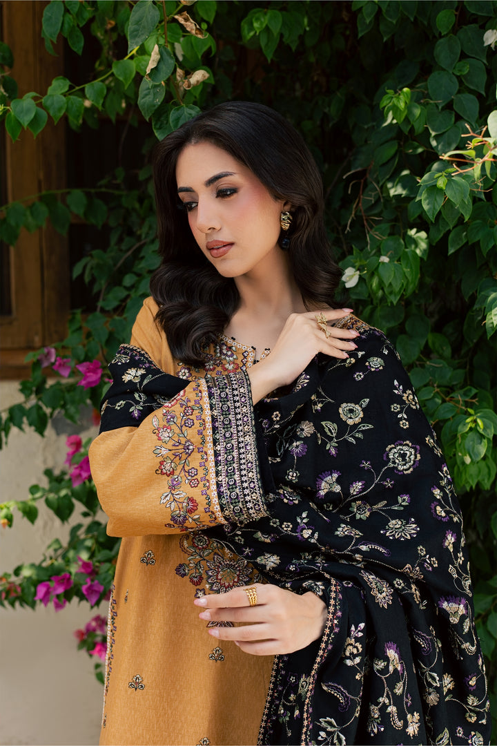 Zaar 3Pc - Embroidered Karandi Pret