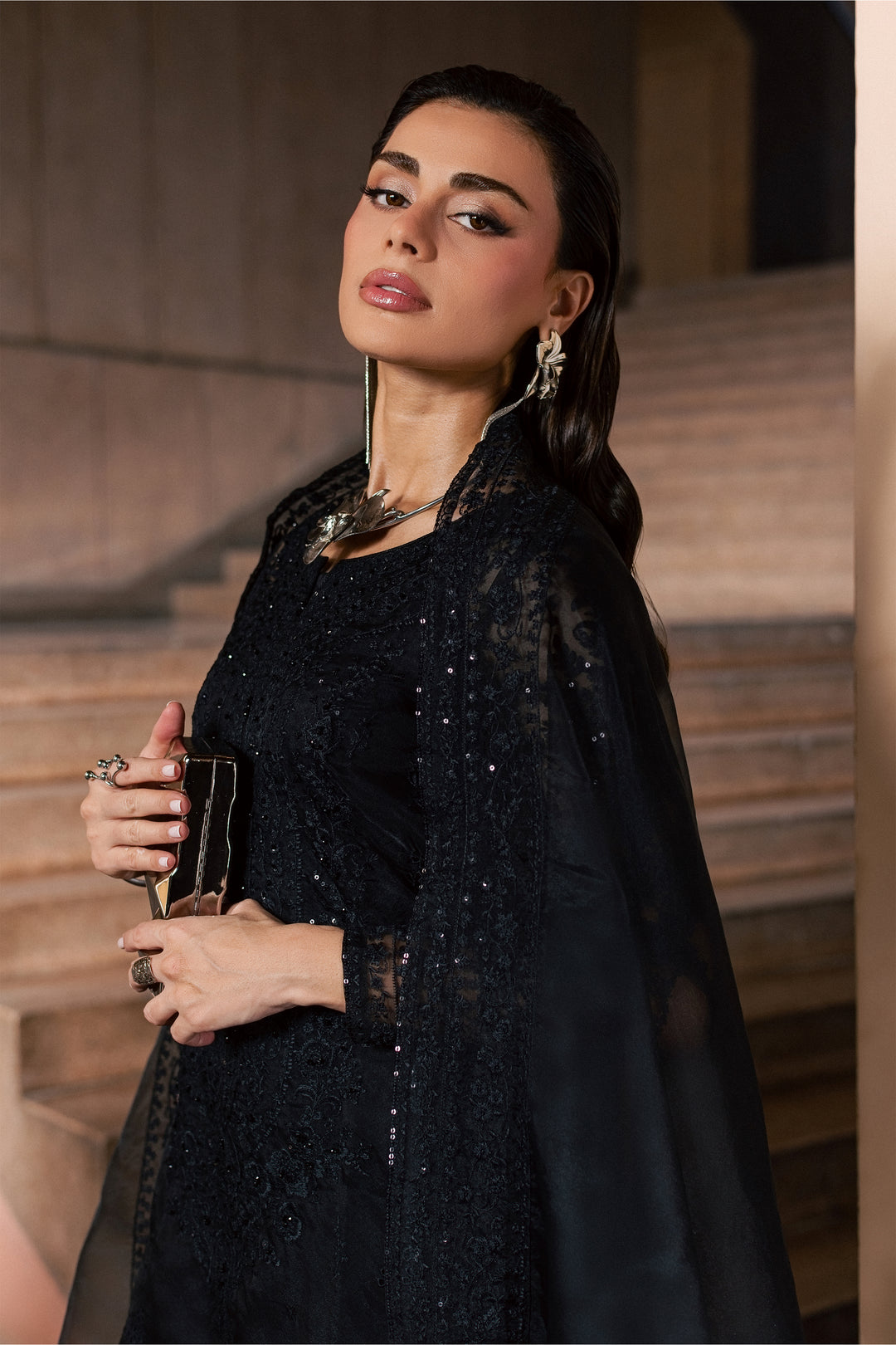 Black Black 3Pc - Festive Luxe Pret