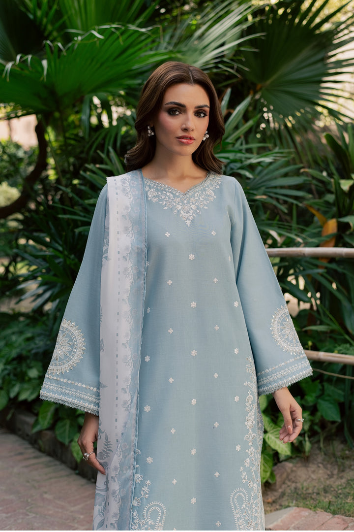 Phoebe 3Pc - Embroidered Khaddar Pret