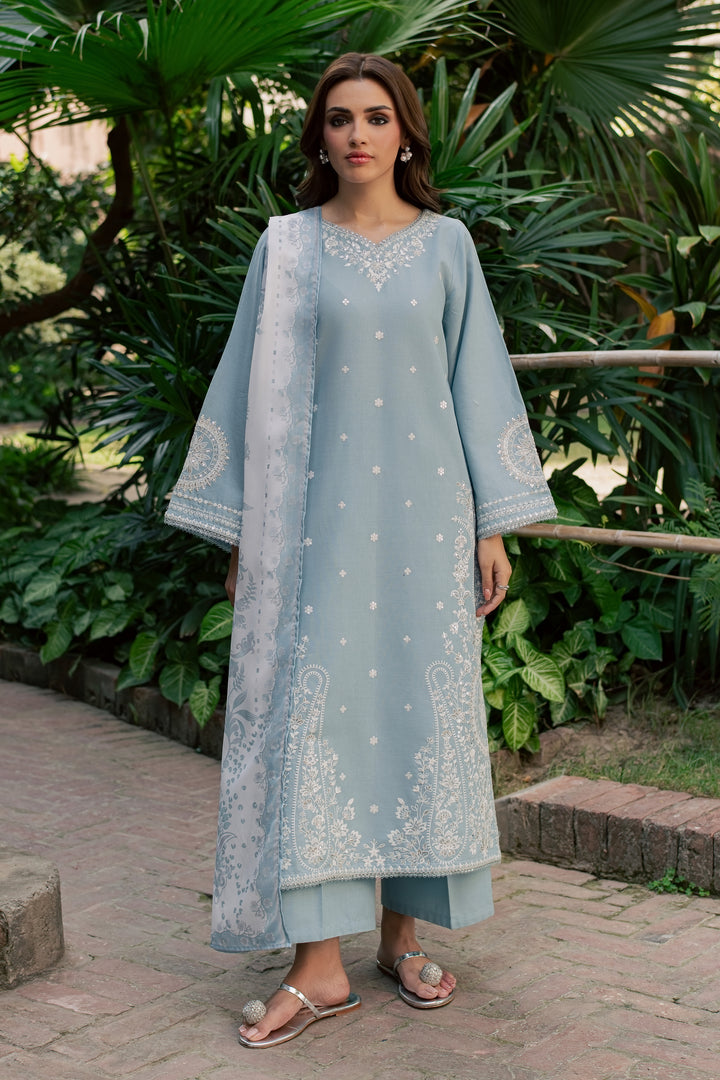 Phoebe 3Pc - Embroidered Khaddar Pret