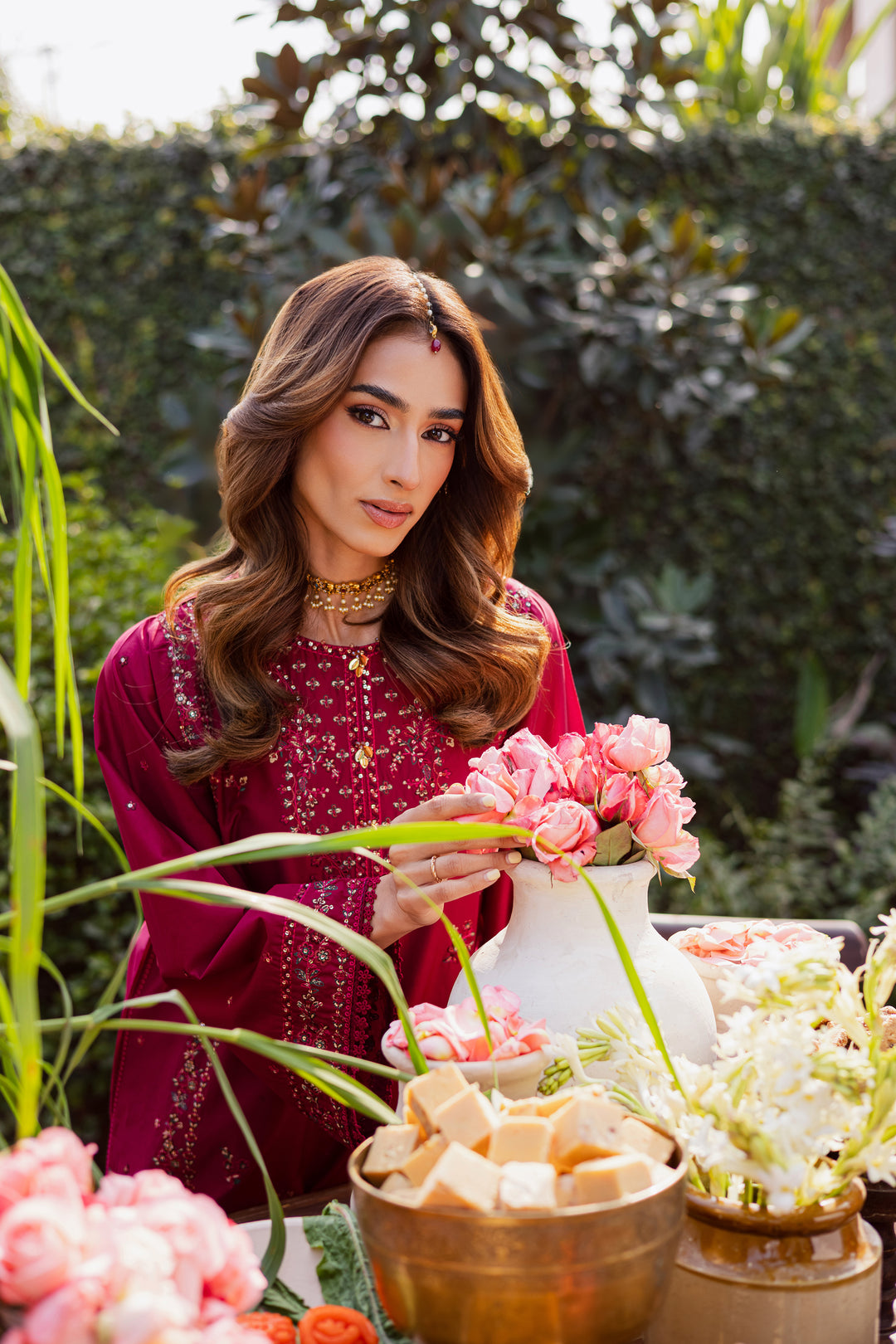 Ursula 3Pc - Festive Embroidered Lawn