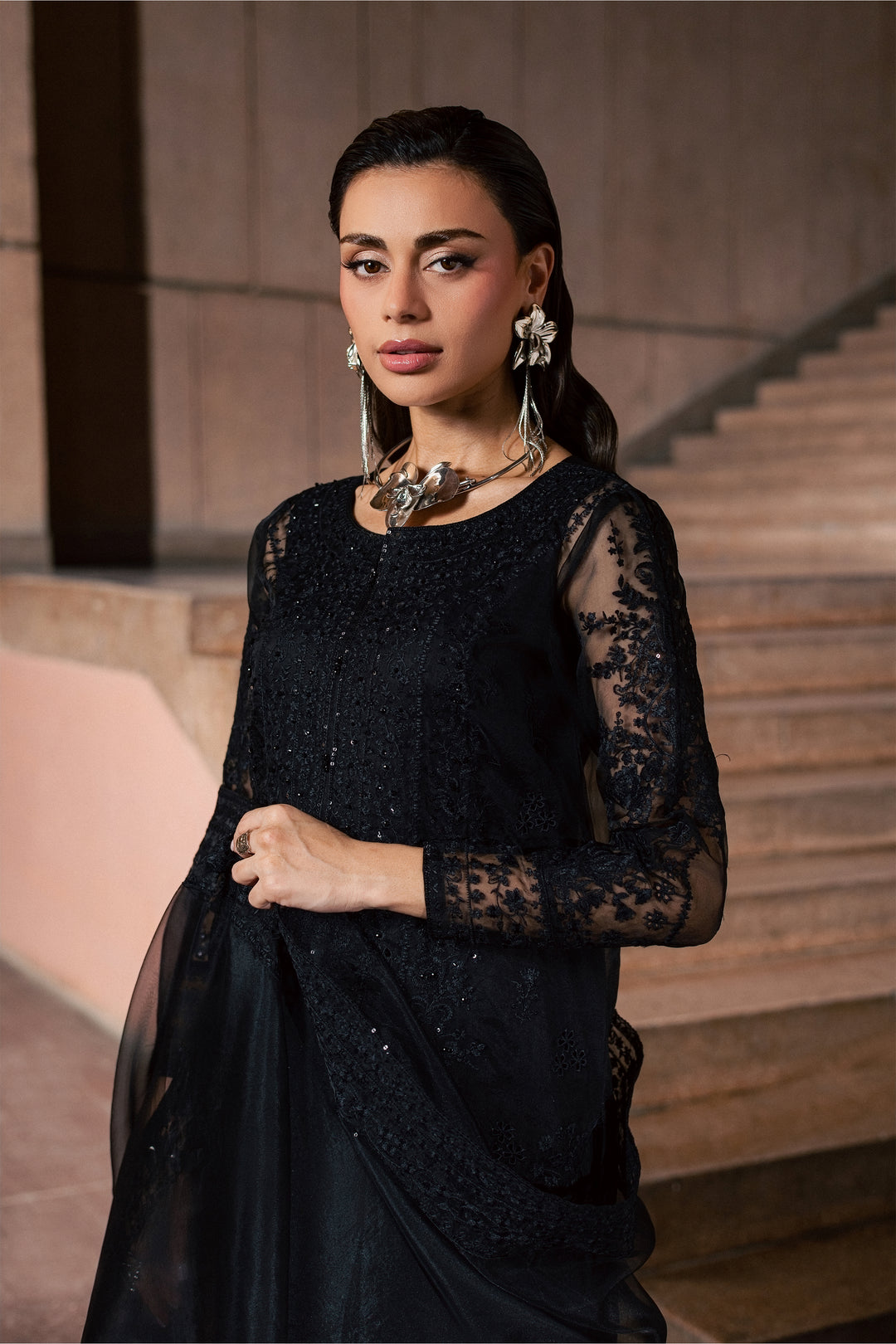 Black Black 3Pc - Festive Luxe Pret