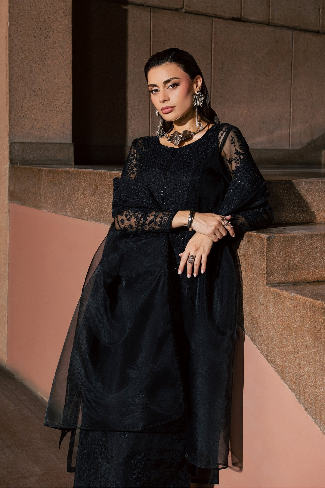 Black Black 3Pc - Festive Luxe Pret