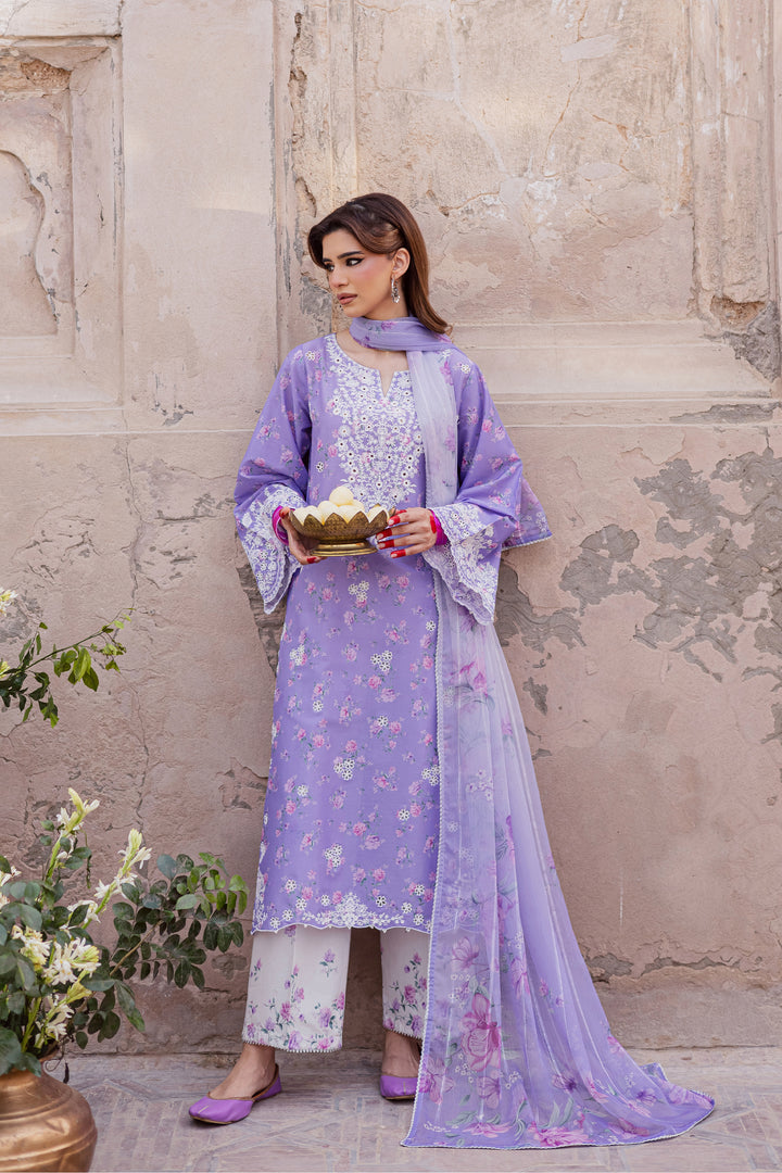 Lilac Luna 3Pc - Festive Eid Prints
