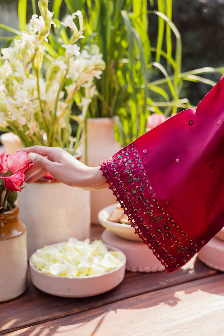 Ursula 3Pc - Festive Embroidered Lawn