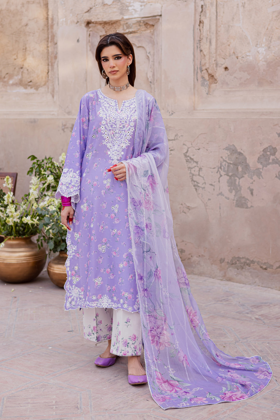 Lilac Luna 3Pc - Festive Eid Prints