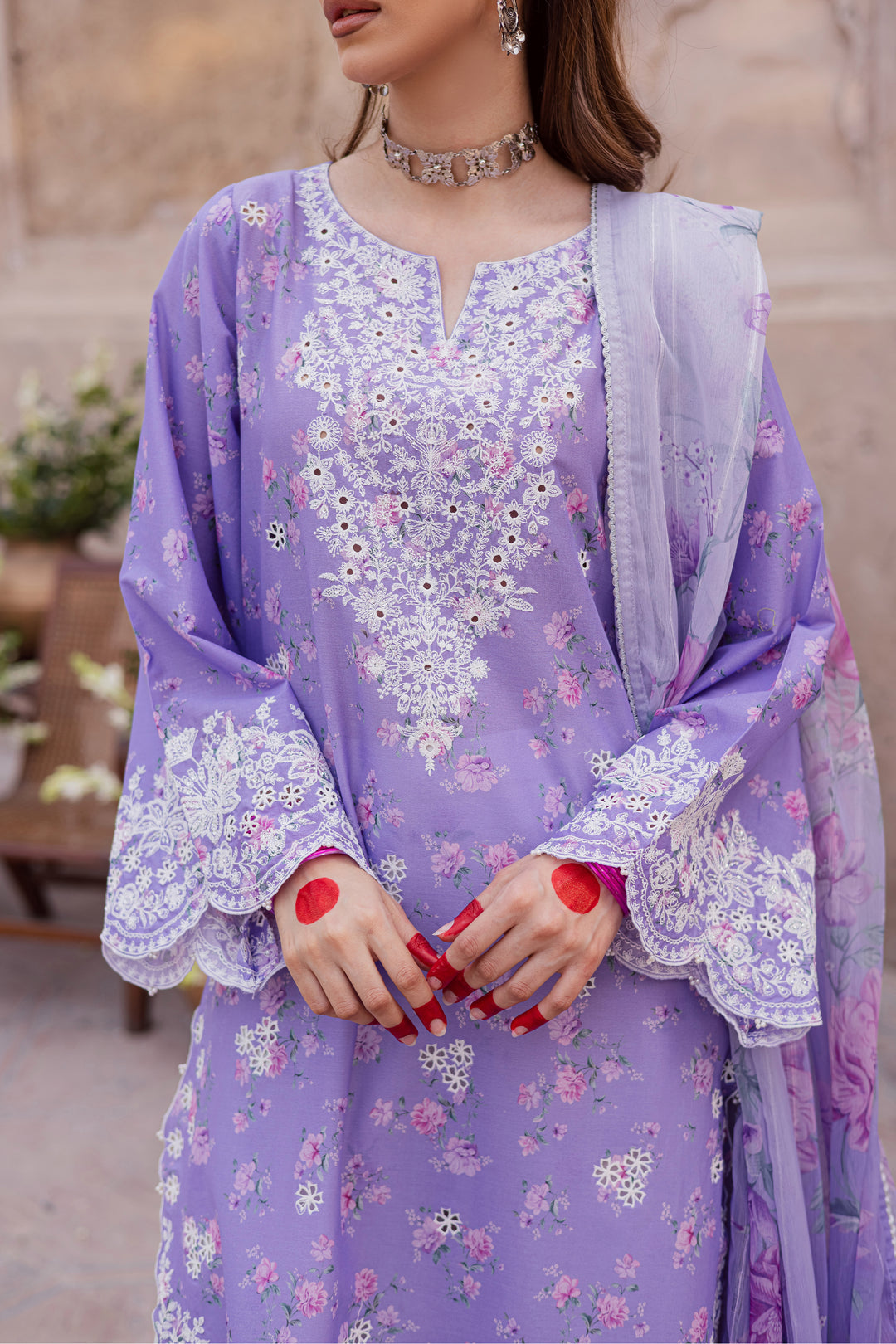 Lilac Luna 3Pc - Festive Eid Prints