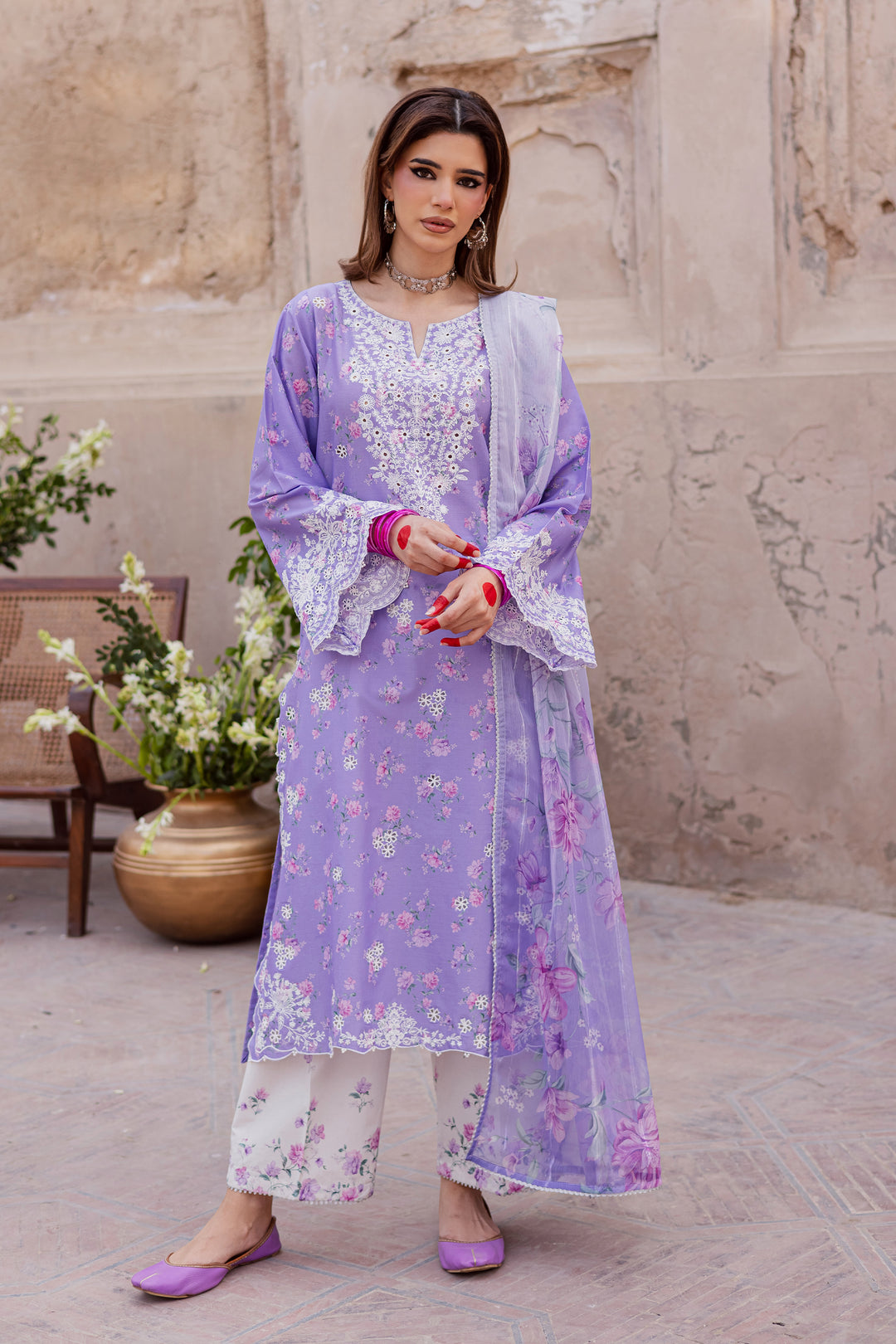 Lilac Luna 3Pc - Festive Eid Prints