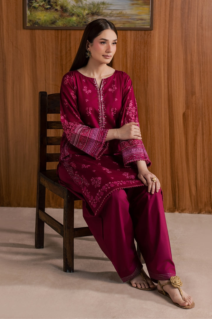 Pink Moana 2Pc - Printed Lawn Dress