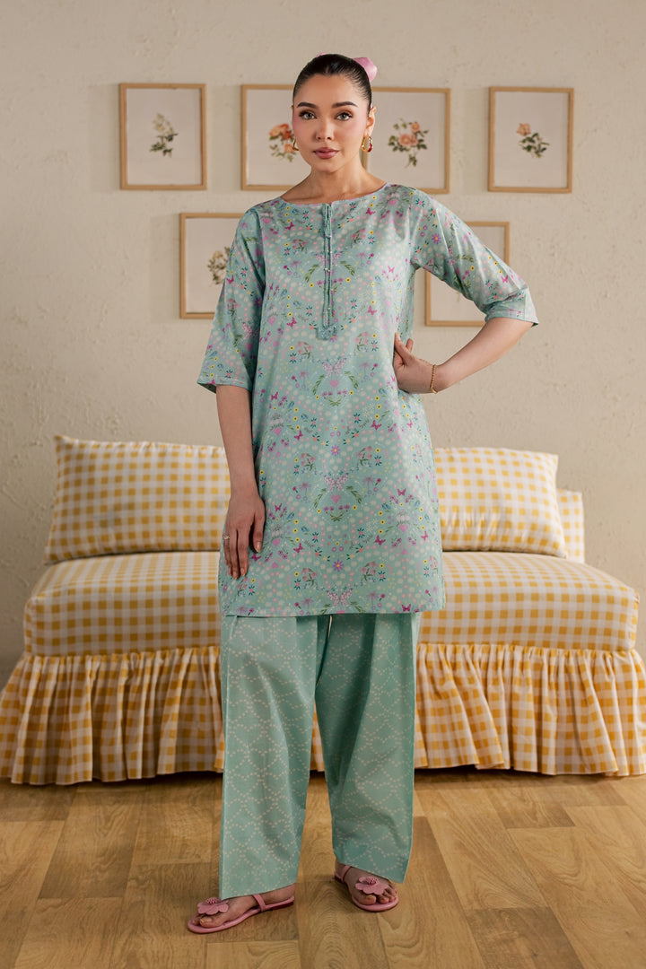 Atom 2Pc - Printed Lawn Dress