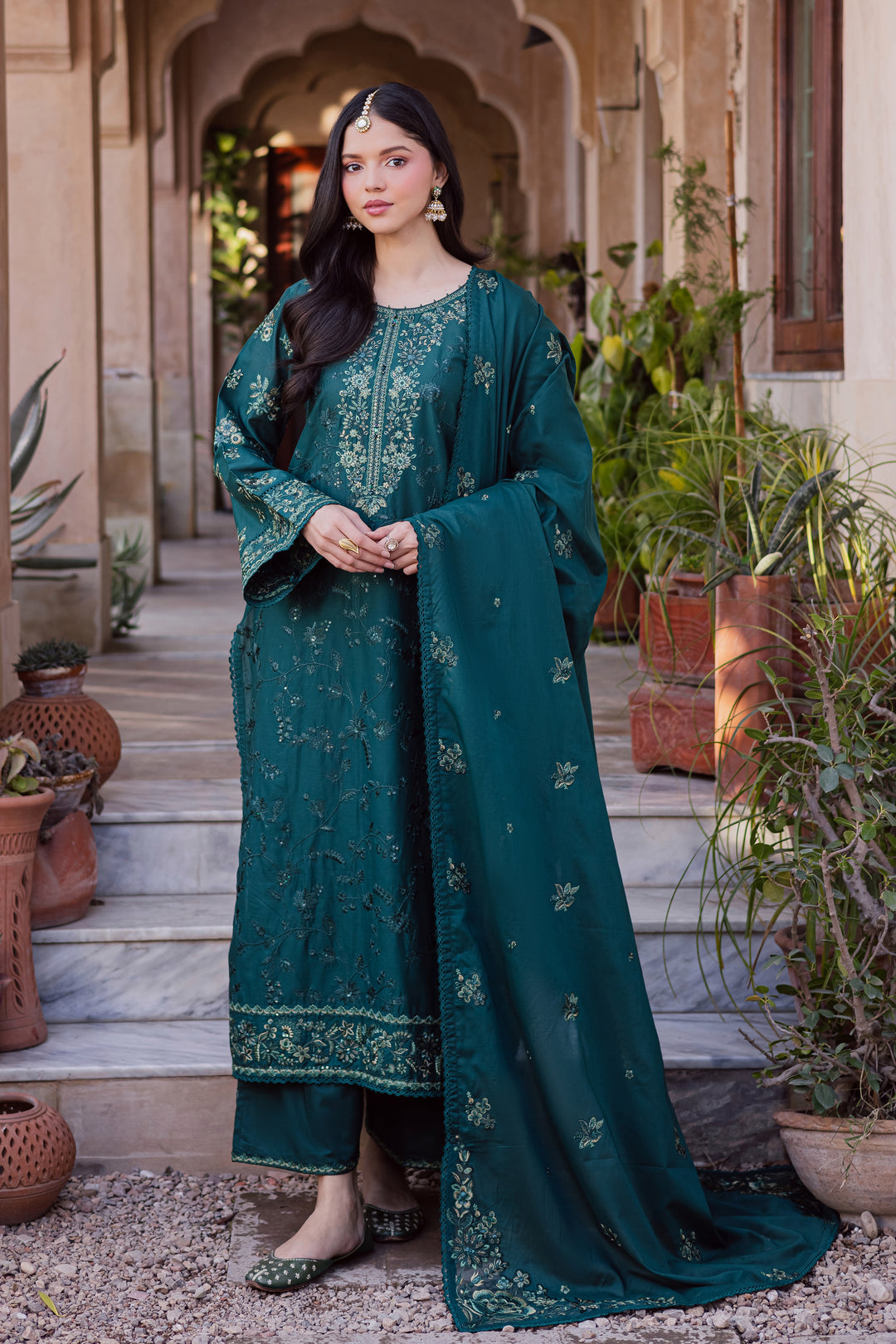 Darosham 3Pc - Festive Embroidered Lawn