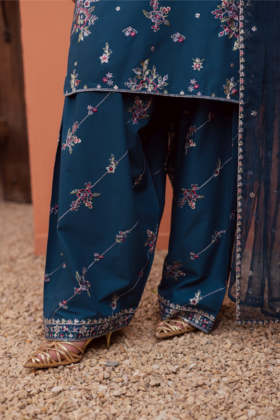 Jheel 3Pc - Festive Embroidered Lawn