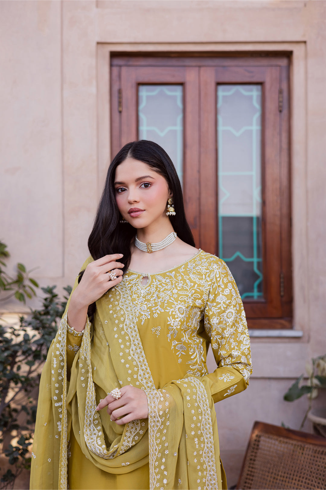 Lime Haze 3Pc - Festive Embroidered Lawn